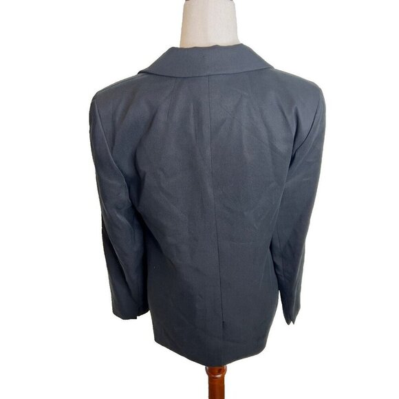 J.Crew Womens $218 Drapey twill double-breasted blazer Black Size 14 CB316 - Picture 4 of 9